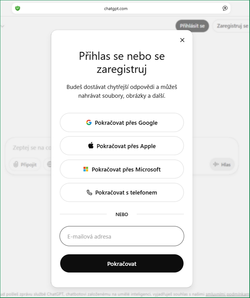 ChatGPT.com – orientace